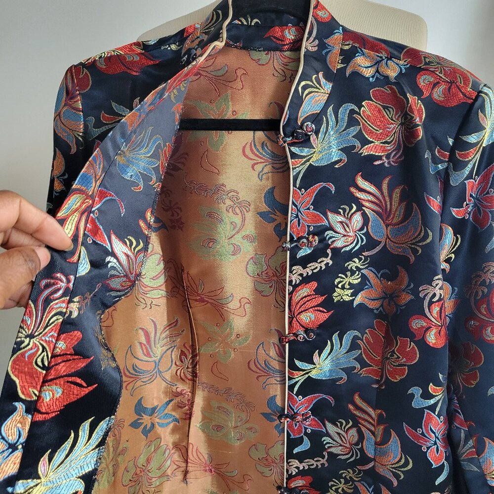 Handmade Asian Oriental Silk Blend Women’s Jacket (Size: Small to Medium)